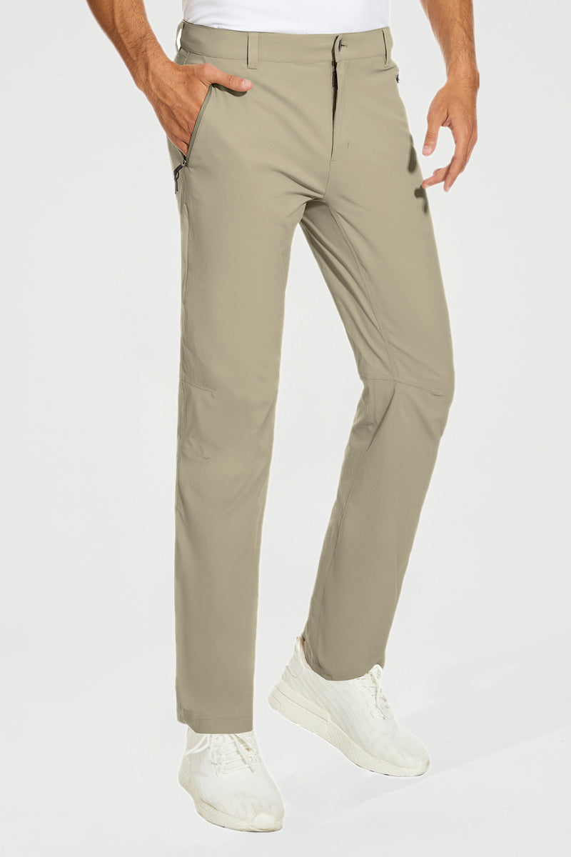 PULI Men's Hiking Pants Slim Fit with Zipper Pockets