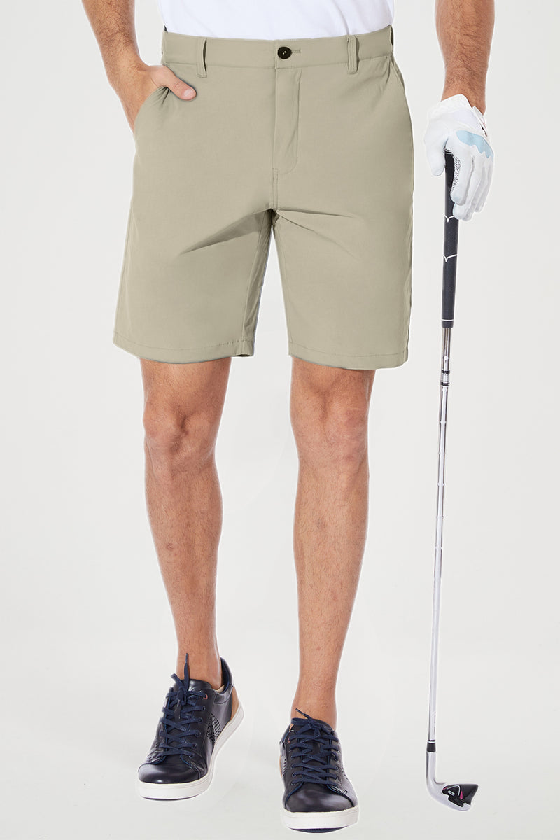 Puli Men's Golf Dress Shorts Flat Front Hybrid 7 inch Lightweight Quick Dry Chino Casual with Pockets