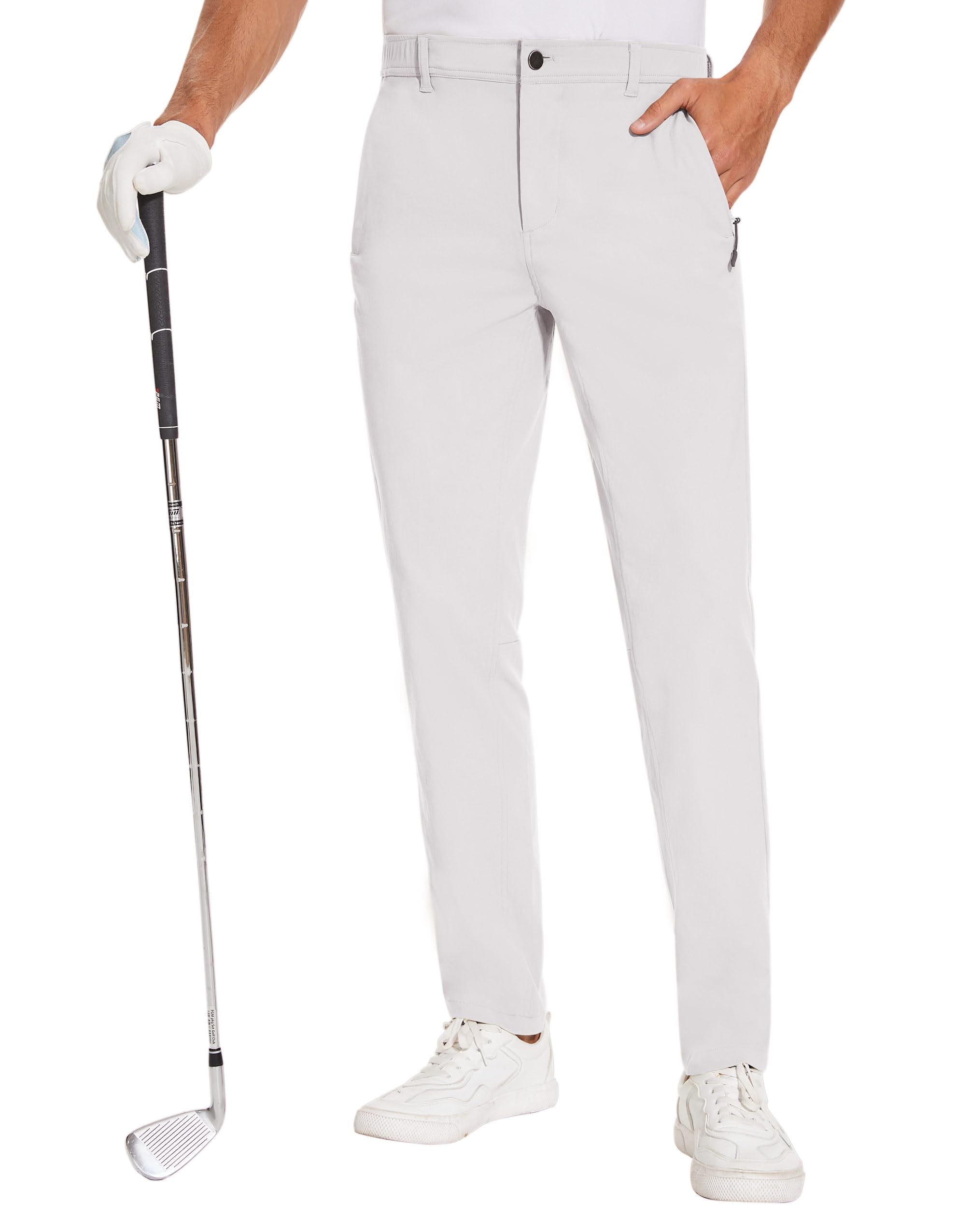 J Lindeberg Mens White J.Lindeberg Active Argyle Golf Trousers just £84.99