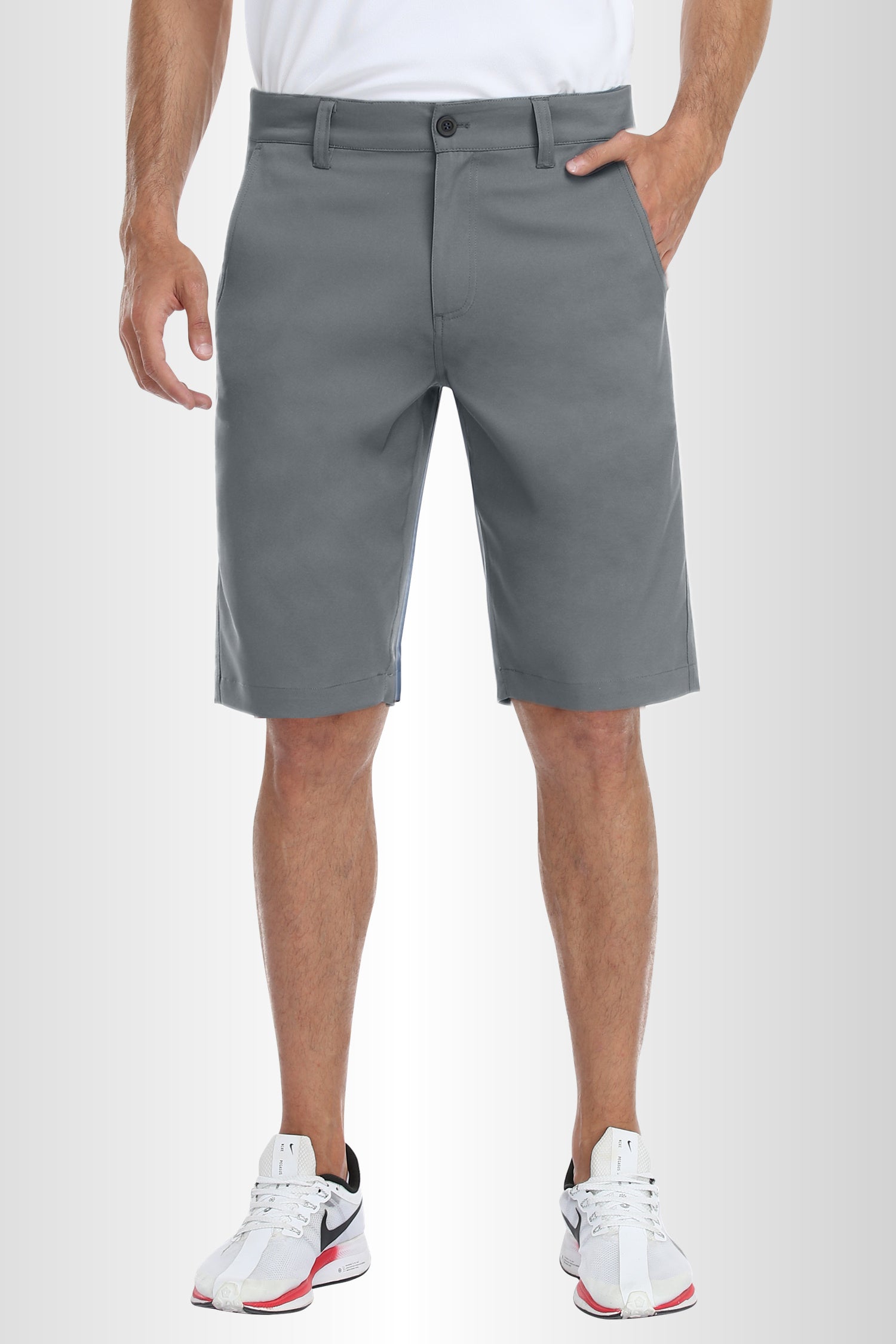 PULI Men Dress Golf Hybrid Shorts Hiking Lightweight Quick Dry 10