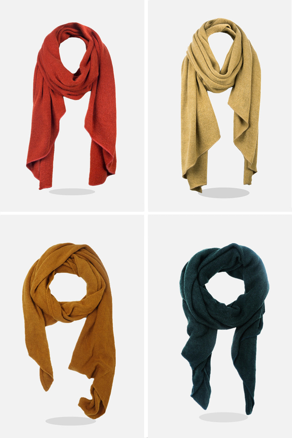 Thick Natural Brown Cashmere Scarves - Patasi Cashmere